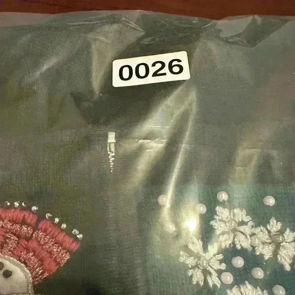 VTG Basic Editions‎ Women’s Size M Snowman Patchwork Christmas Zip Up Sweater - Picture 10 of 10